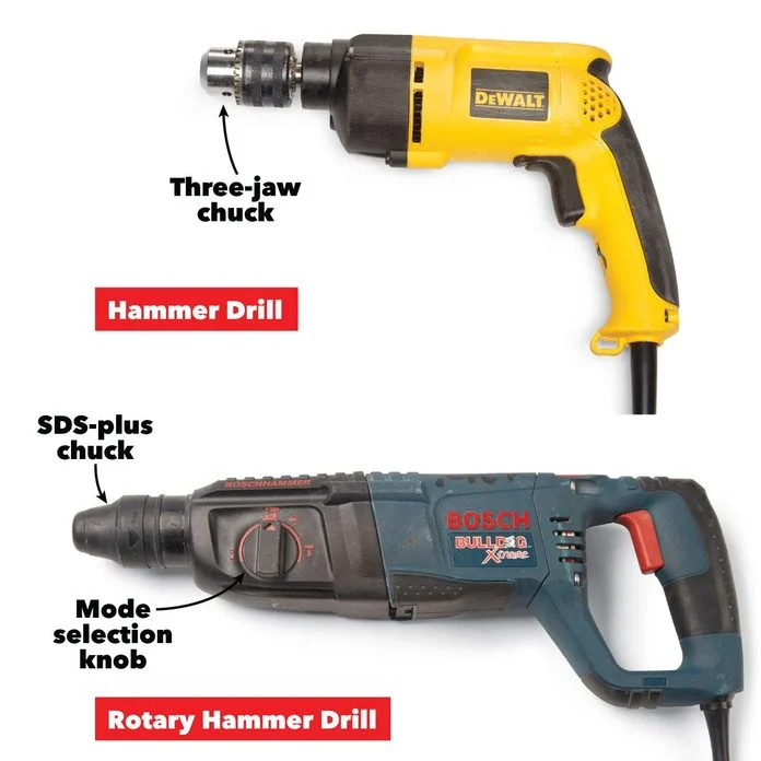 Rotary Hammer vs Drill